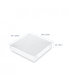 Biscuit Box Square with Clear Lid 15cm (6 inch)