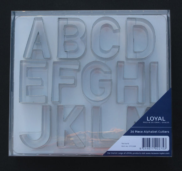 Loyal Alphabet 65mm Fondant Cutter Set (26 piece)