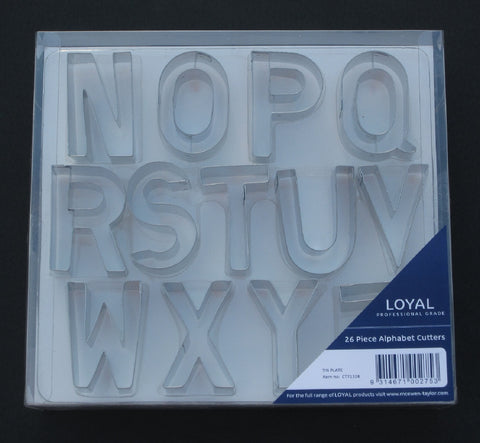 Loyal Alphabet 65mm Fondant Cutter Set (26 piece)