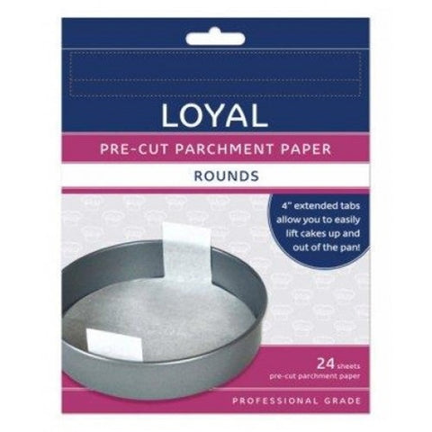 Loyal Round Pre-cut Parchment Baking Paper (24 pack) various