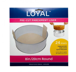 Loyal parchment baking paper - 24 pack - 6, 8, 10, 12 inch