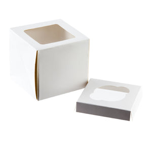 White Cupcake Box - 1 cup