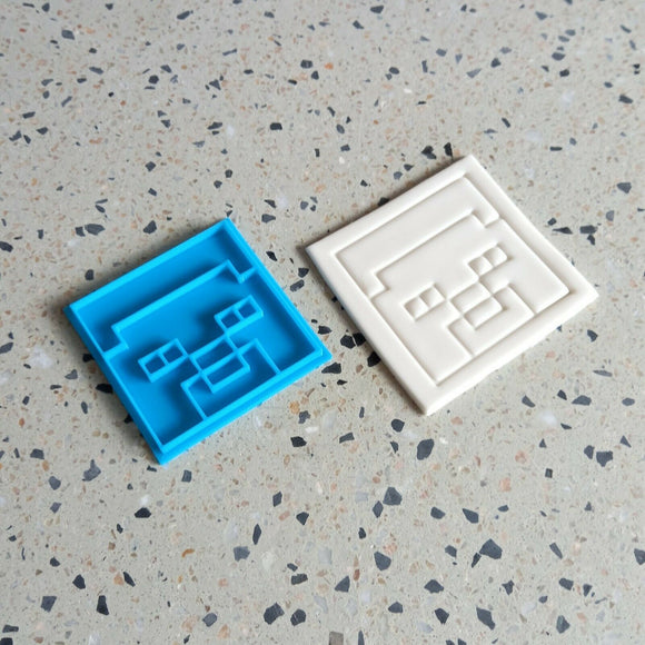 Minecraft CREEPER fondant embosser / cookie stamp