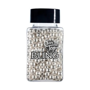 Over The Top Bling Silver Pearls 4mm 70g