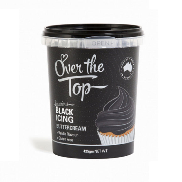 Over The Top Black Buttercream Icing 425g