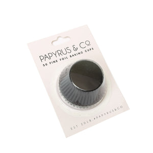 Papyrus & Co Black Foil Medium Cupcake Baking Cups - 50 pack