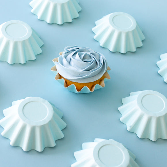 Papyrus & Co PASTEL BLUE Bloom Baking Cups (24 pack)