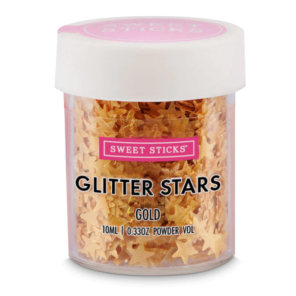 Sweet Sticks Edible Glitter Gold Stars