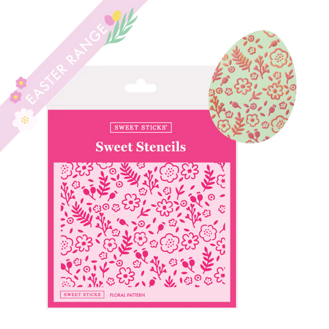 Sweet Sticks Floral Pattern Stencil