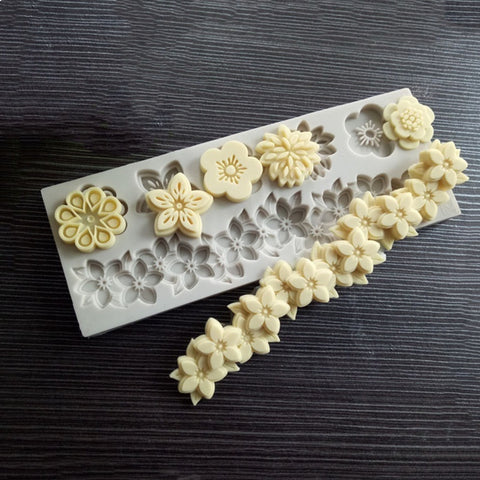 Flower Border Silicone Mould