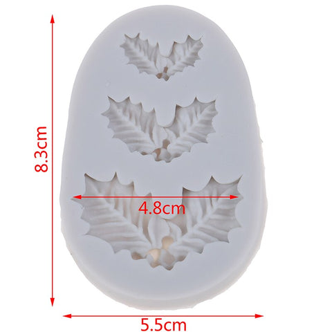 Christmas Holly Silicone Mould