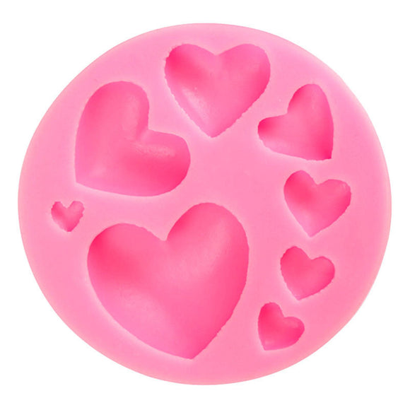 Heart Silicone Molds -1 Pack 8 Cavities Non-stick Chocolate Mold