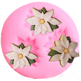 Christmas Poinsettia Flower Silicone Mould