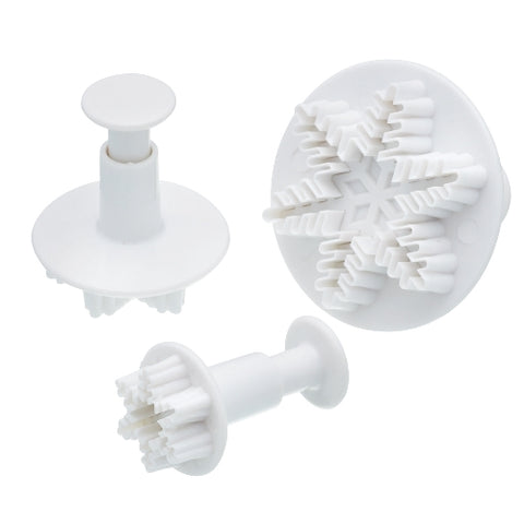 Mondo Snowflake Fondant Plunger Cutter Set of 3