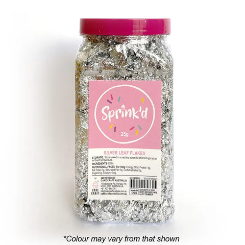 Sprink'd Loose Silver Leaf Flakes 25g