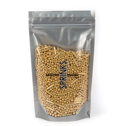 Sprinks Bubble & Bounce Shiny Gold sprinkles 500g