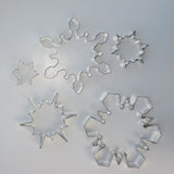Snowflake Biscuit / Fondant Cutter 5pce Set