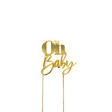 GOLD Metal Cake Topper - OH BABY
