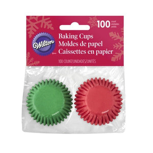 Wilton Red & Green Mini cupcake cups (100 pack)