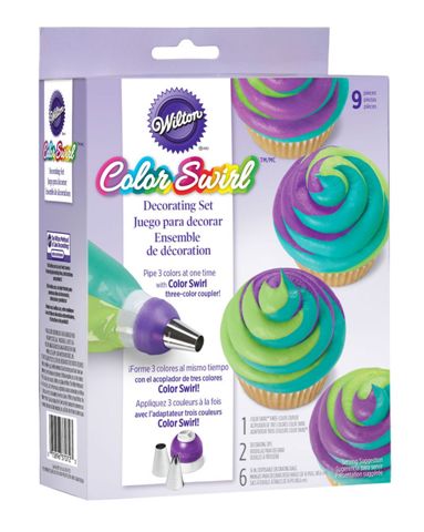 Wilton ColorSwirl Tri Colour (3 Colour) Coupler Decorating Kit (9 piece)