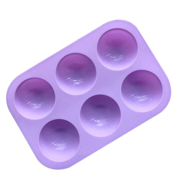 Silicone 6 cup Dome / Half Sphere Mould (50mm)