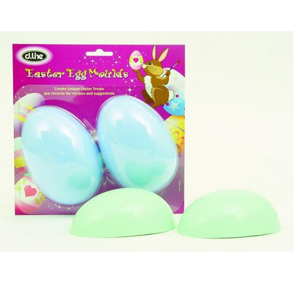 d. Line Large Smooth Chocolate Easter Egg Mould – 2 pieces