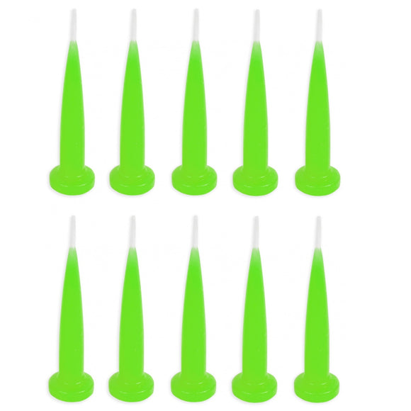 Green Bullet Candles - set of 10