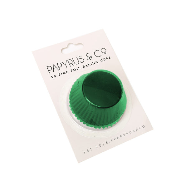 Papyrus & Co Green Foil Standard Cupcake Baking Cups - 50 pack